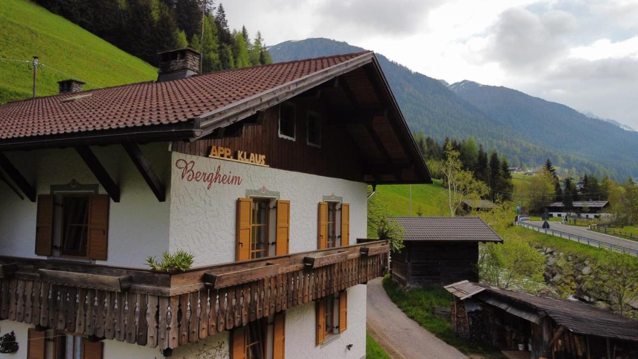 Appartements Klaus Bergheim Predoi Dış mekan fotoğraf